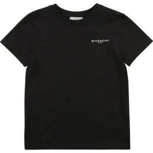 Givenchy Boys Cotton T-shirt Black 8Y