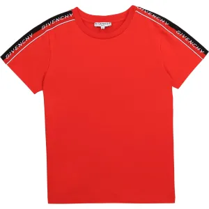 Givenchy Boys Cotton T-shirt Red 8Y