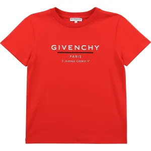 Givenchy Boys Logo T-shirt Red 12Y