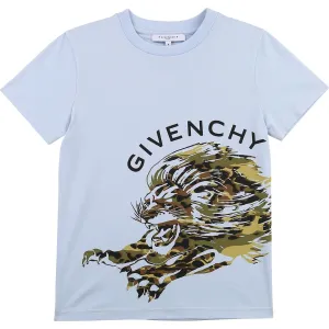 Givenchy Boys Logo Tiger T-shirt Blue 10Y