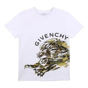 Givenchy Boys Logo Tiger T-shirt White 14Y
