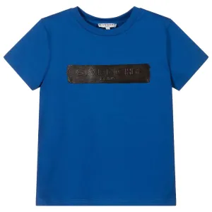 Givenchy Boys Paint Logo T-shirt Blue 12Y