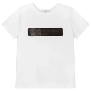 Givenchy Boys Paint Logo T-shirt White 12Y