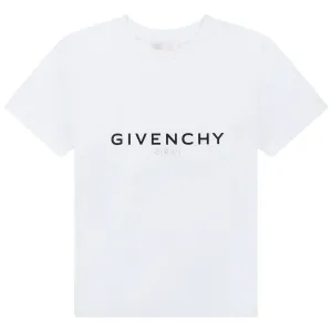 Givenchy Boys Reverse Logo T-shirt White 10Y
