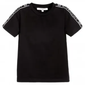 Givenchy Boys Tape Logo T-shirt Black 10Y