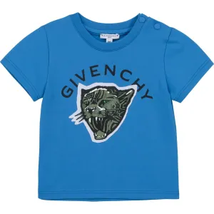 Givenchy Boys Tiger Logo T-shirt Blue 2Y