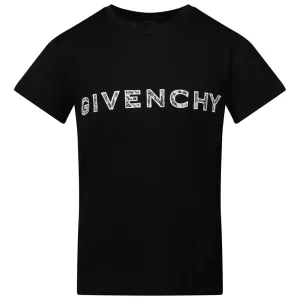 Givenchy Girls 4G Logo T-shirt Black 12Y