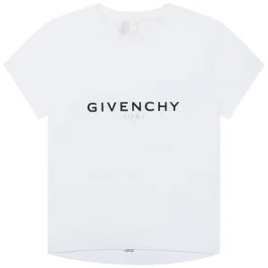 Givenchy Girls Reverse Logo T-shirt White 10Y