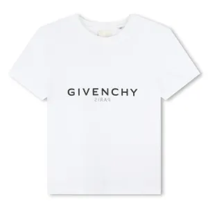 Givenchy Boys Classic Logo T-shirt in White 04A 100% Cotton - Trimming: 97% Cotton, 3% Elastane