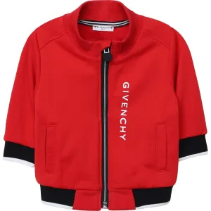 Givenchy Baby Boys Logo Zip Top Red 12M