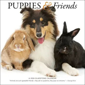 Puppies & Friends 2024 Wall Calendar