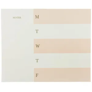 Blush Stripes Weekly Notepad