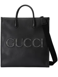 GUCCI - Logo Leather Medium Tote Bag
