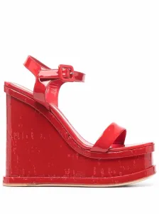 HAUS OF HONEY - Patent Leather Wedge Sandals #34762
