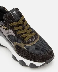 HYPERACTIVE CHUNKY LEOPARD PRINT SNEAKERS #23533