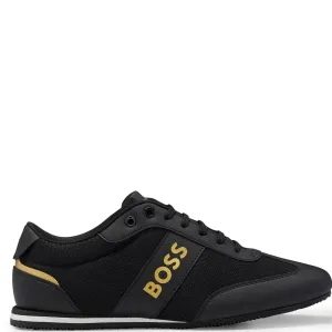 Hugo Boss Mens Rusham Low Sneakers Black UK 10