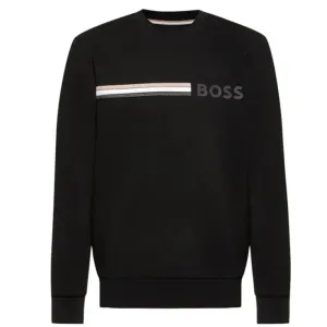 Hugo Boss Mens Stripe Sweater Black - S BLACK