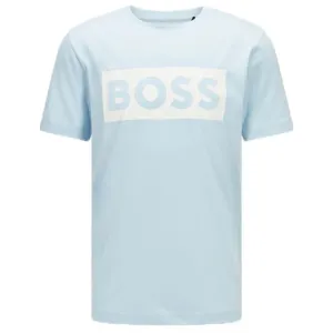 Hugo Boss Mens Mercerised Cotton T-shirt Blue XXX Large