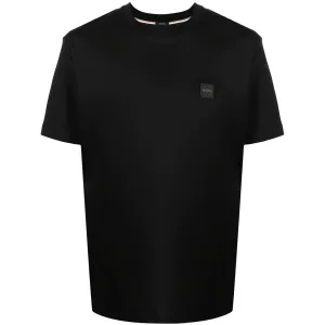 Hugo Boss Mens T Shirt Square Chest Logo Black XX Large
