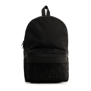 Hugo Boss Boys Black Logo Backpack (37cm) One Size
