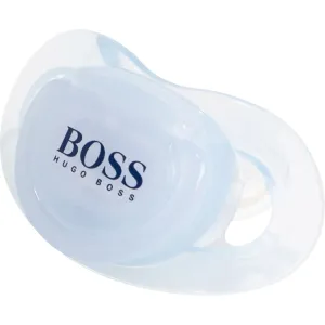 Boss Logo Pacifier in Blue UNQ Pale 100% Polypropylene - Trimming: Silicone
