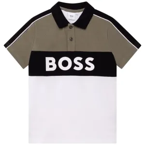 Hugo Boss Boys Logo Polo White 6Y