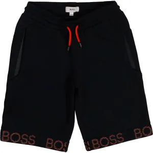 Hugo Boss Boys Logo Shorts Black Navy 10Y