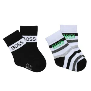 Hugo Boss Baby Black & White Socks (2 Pack) 6 M (17 cm)