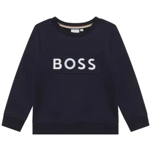 Hugo Boss Baby Embossed Logo Sweater Navy 2Y