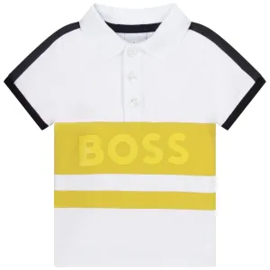 Hugo Boss Boys Icon Chest Logo White 4Y