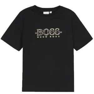 Hugo Boss Boys Logo T-shirt Black 8Y
