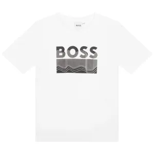 Hugo Boss Boys Logo T-shirt White 10Y #727903