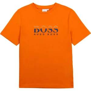 Hugo Boss Boys Orange Logo T-shirt 12Y