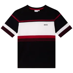 Hugo Boss Boys T Shirt Logo Black 8Y