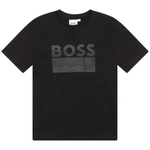 Hugo Boss Kids Iconic Chest Logo T-shirt Black 4Y