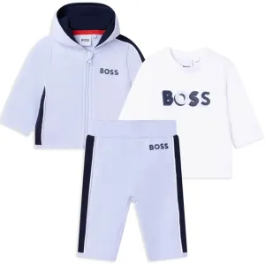 Boss Baby Boys Tracksuit & T-shirt Set in Blue and White 18M
