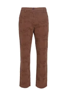 I LOVE MY PANTS - Cotton Embroidered Trousers #43905
