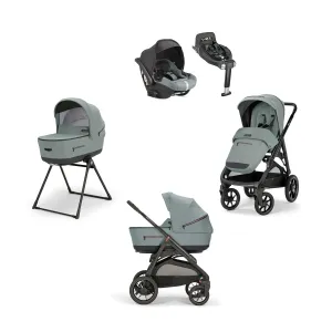 Aptica XT System Igloo Grey, Darwin Infant Recline car Seat, 360° I-size Base, Black Chassis