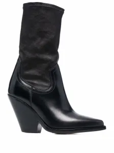 ISABEL MARANT - Leather Heel Ankle Boots #820124
