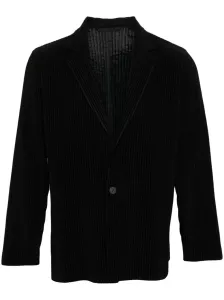 HOMME PLISSE' ISSEY MIYAKE - Pleated Single-breasted Jacket #1275400