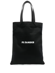 JIL SANDER - Logo Linen And Cotton Tote Bag
