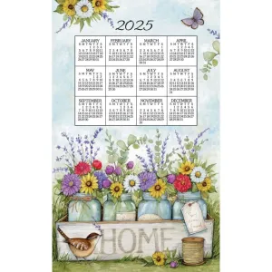Home Floral 2025 Calendar Towel