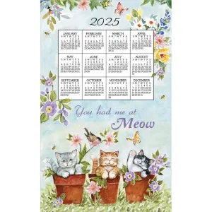 Sweet Kitties 2025 Calendar Towel