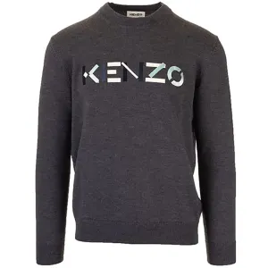 Kenzo Men's Multi-coloured Jumper Grey S