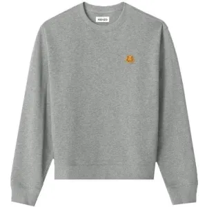 Kenzo Men's Small Tiger Crest Sweater Grey S