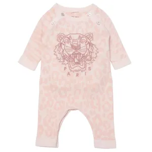 Kenzo Baby Girls Tiger Logo Romper Pink 3M