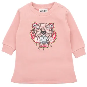 Kenzo Baby Girls Tiger Logo Dress Pink 12M