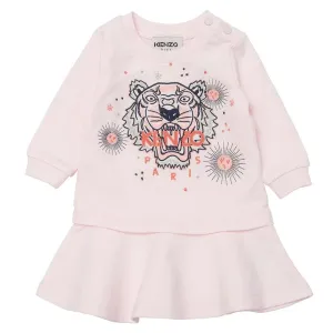 Kenzo Baby Girls Tiger Print Dress Pink 3Y