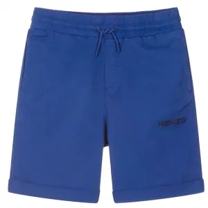 Kenzo Boys Cotton Shorts Blue 5Y