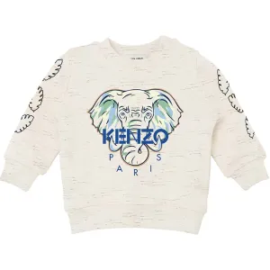 Kenzo Baby Boys Elephant Logo Sweater White 6M